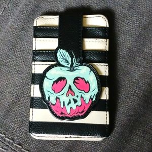 Poison Apple Card Holder black and white stripe